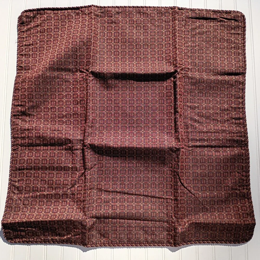 Vintage Pair of WAMSUTTA Euro Shams Hermitage Brown Maroon European Pillow NWT